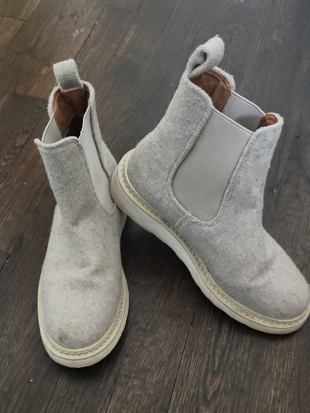 Felt Chelsea Boot Greyish Tan